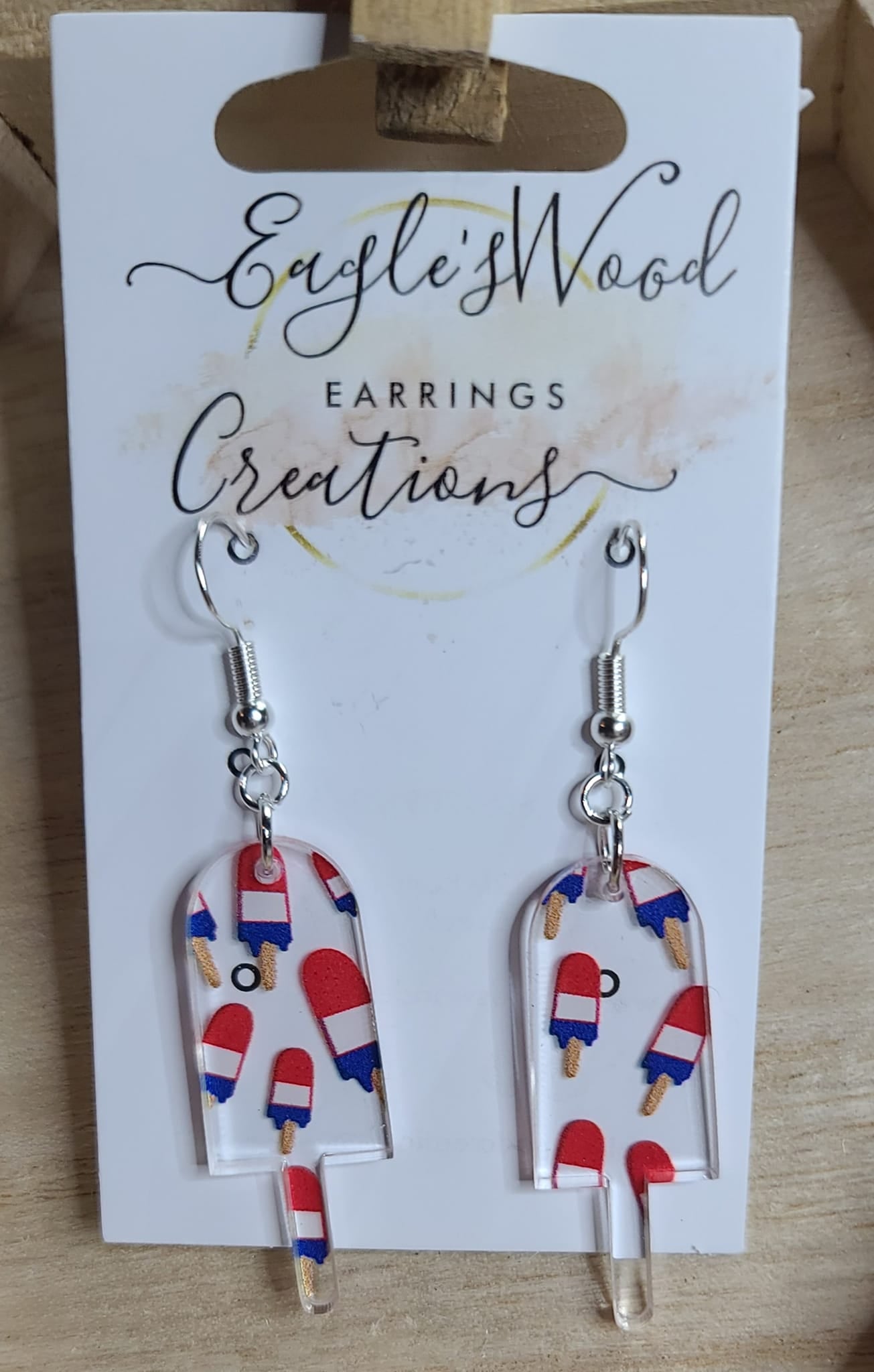 Bomb Pop Earrings in Acrylic