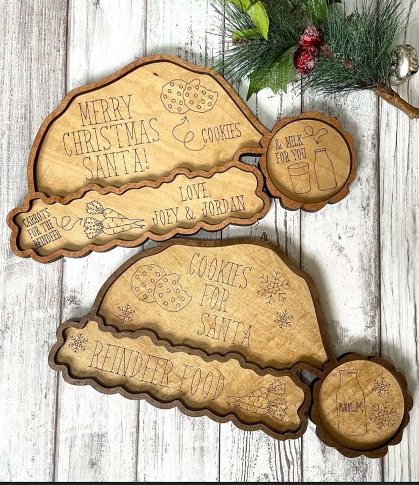 Merry Christmas Santa Cookie Trays