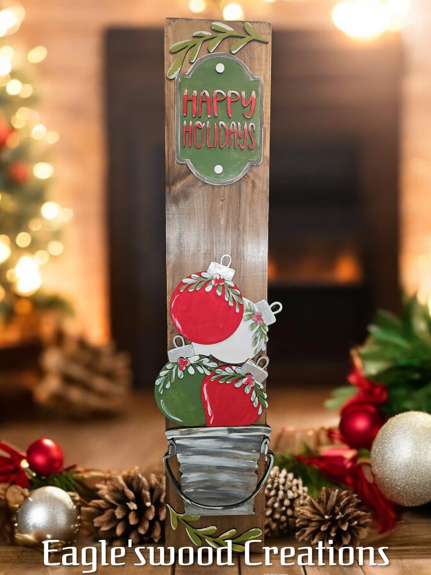 4ft Interchangeable Porch Leaner Sign Insert (Ornaments)