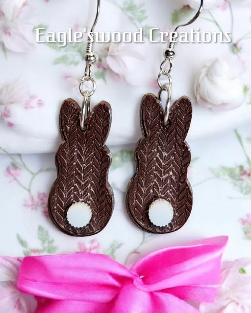 Chocolate Easter Bunny Earrings