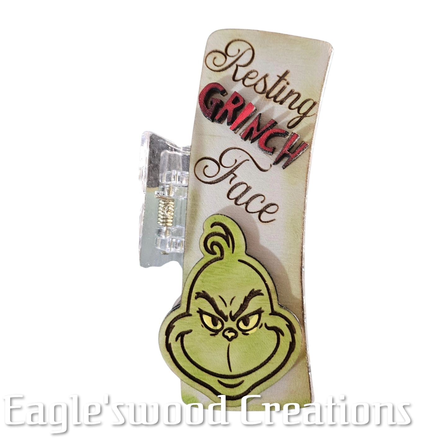 Grinch Resting Face Hairclip 4.1
