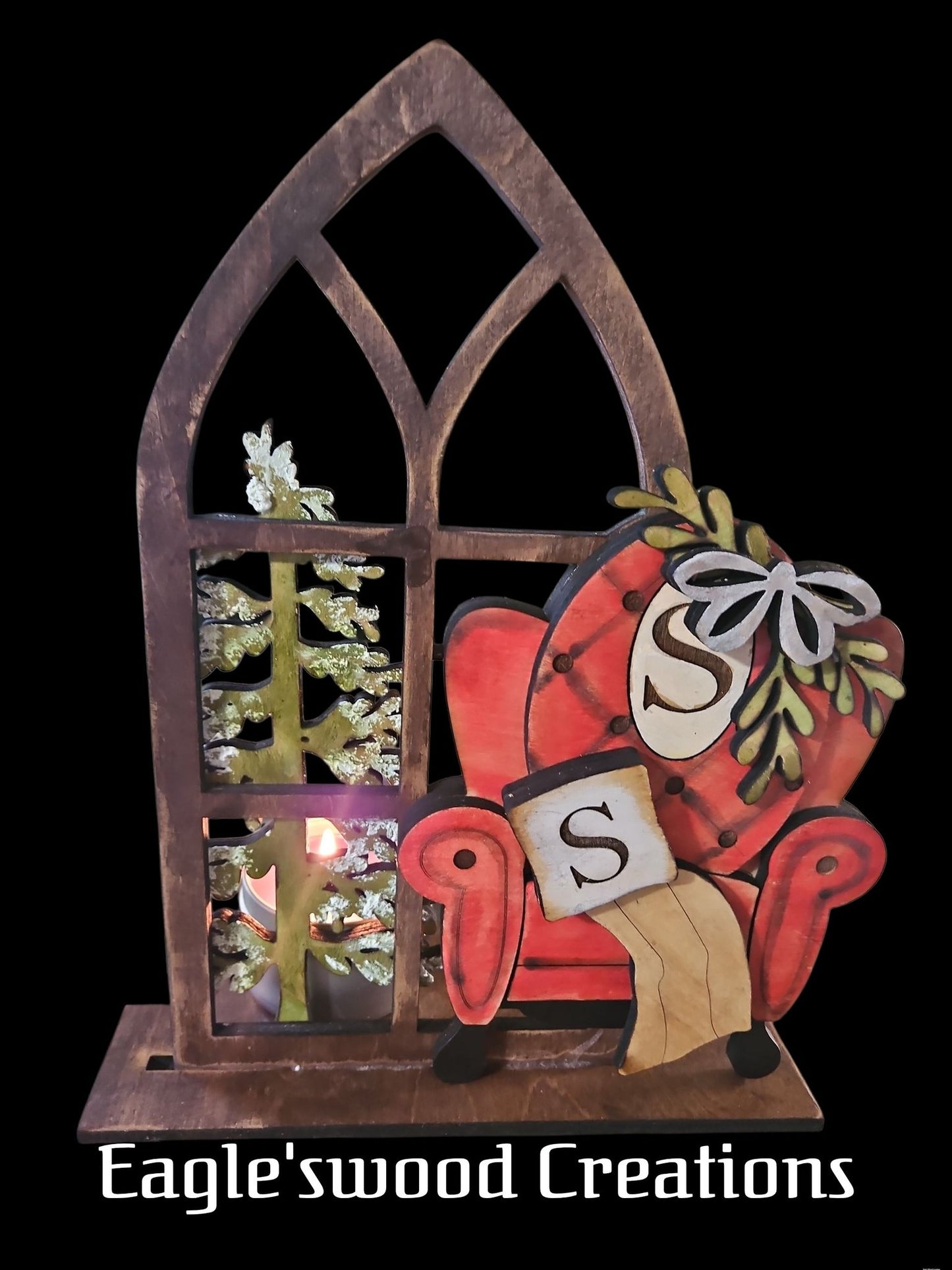 Santa's Chair Tealight Table Decor