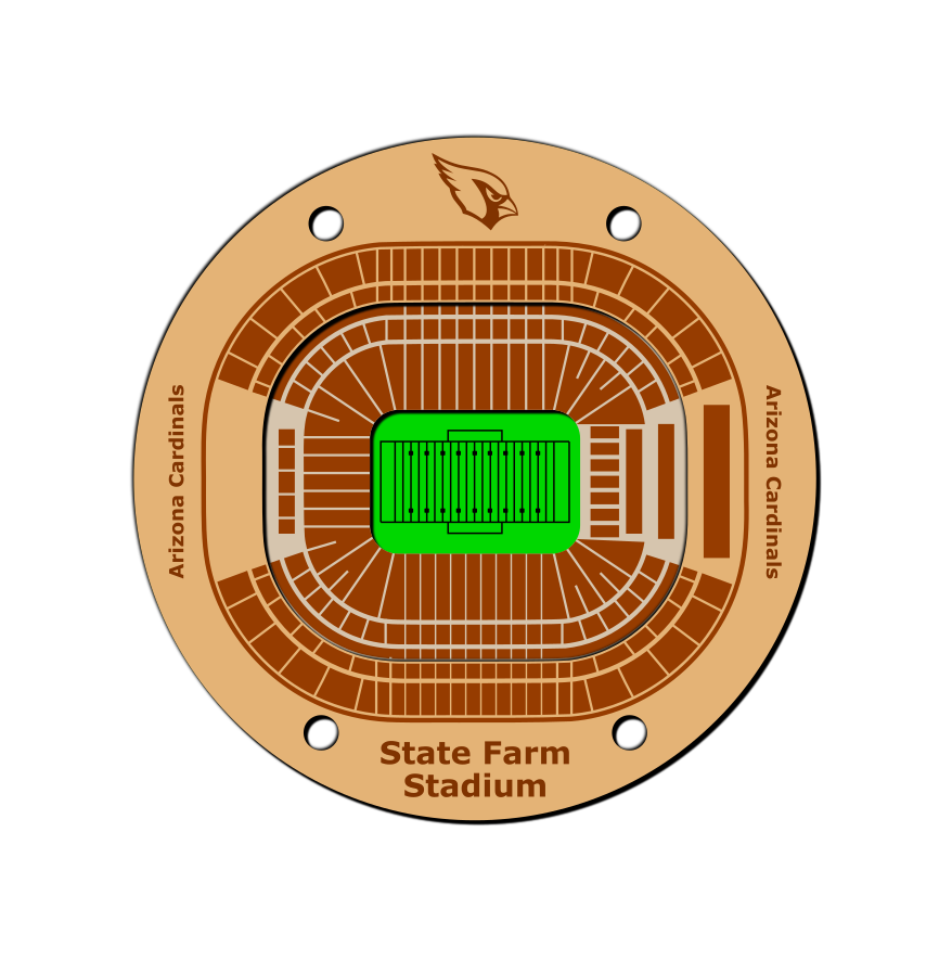 Arizona Cardinals Coaster SVG