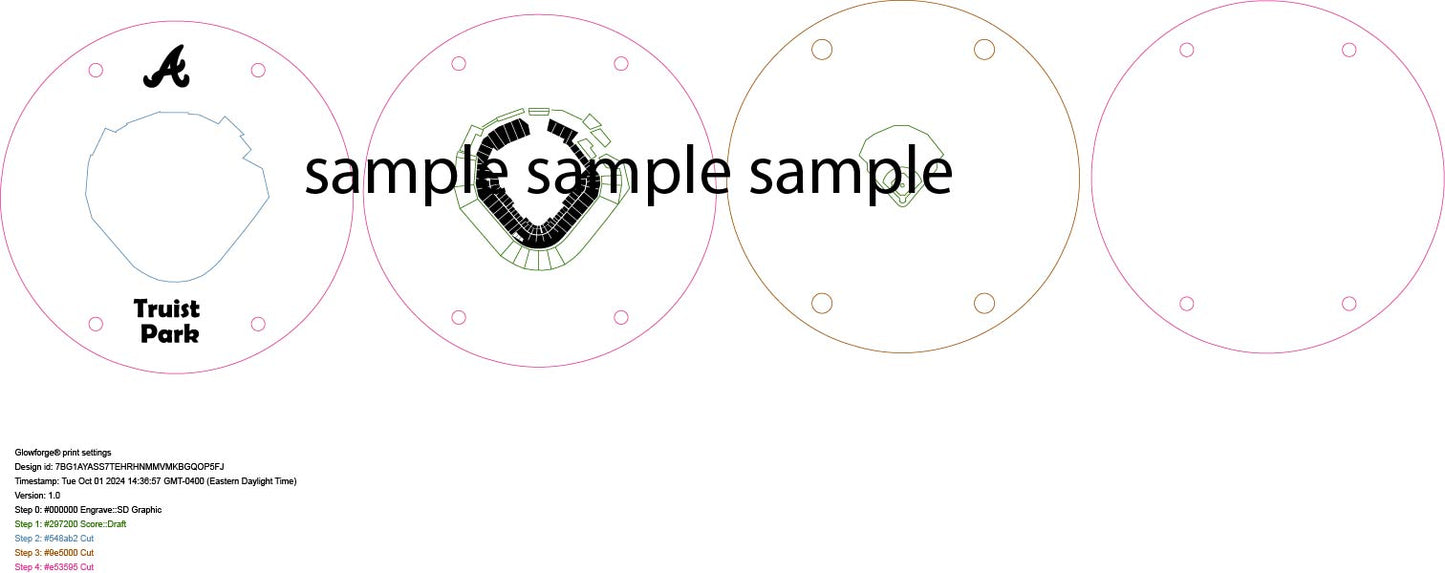 Truist Park Atlanta Braves Stadium Coaster SVG