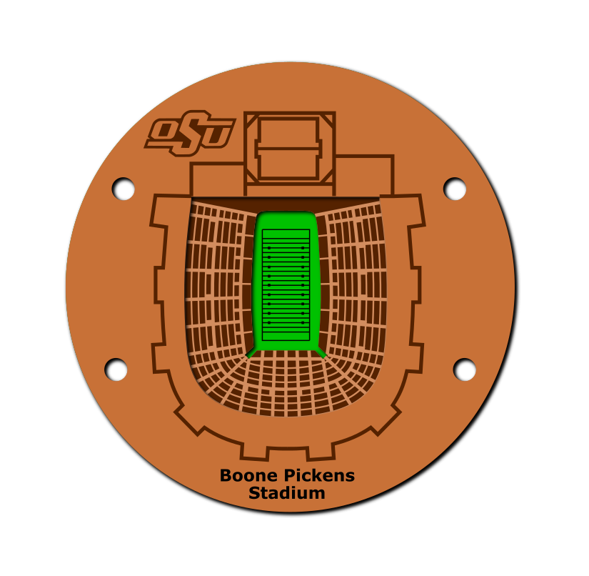 Boone Pickens Football Stadium Oklahoma State SVG