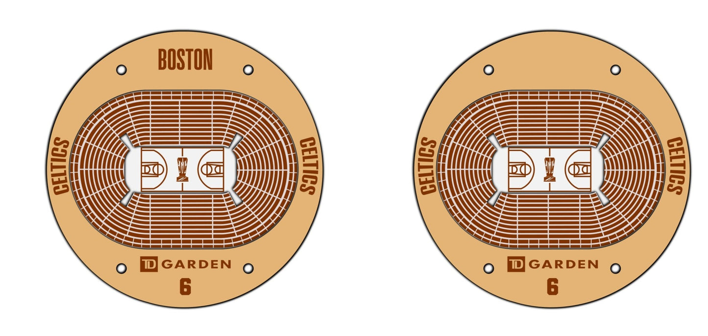 Boston Celtic Basketball Stadium Coaster SVG