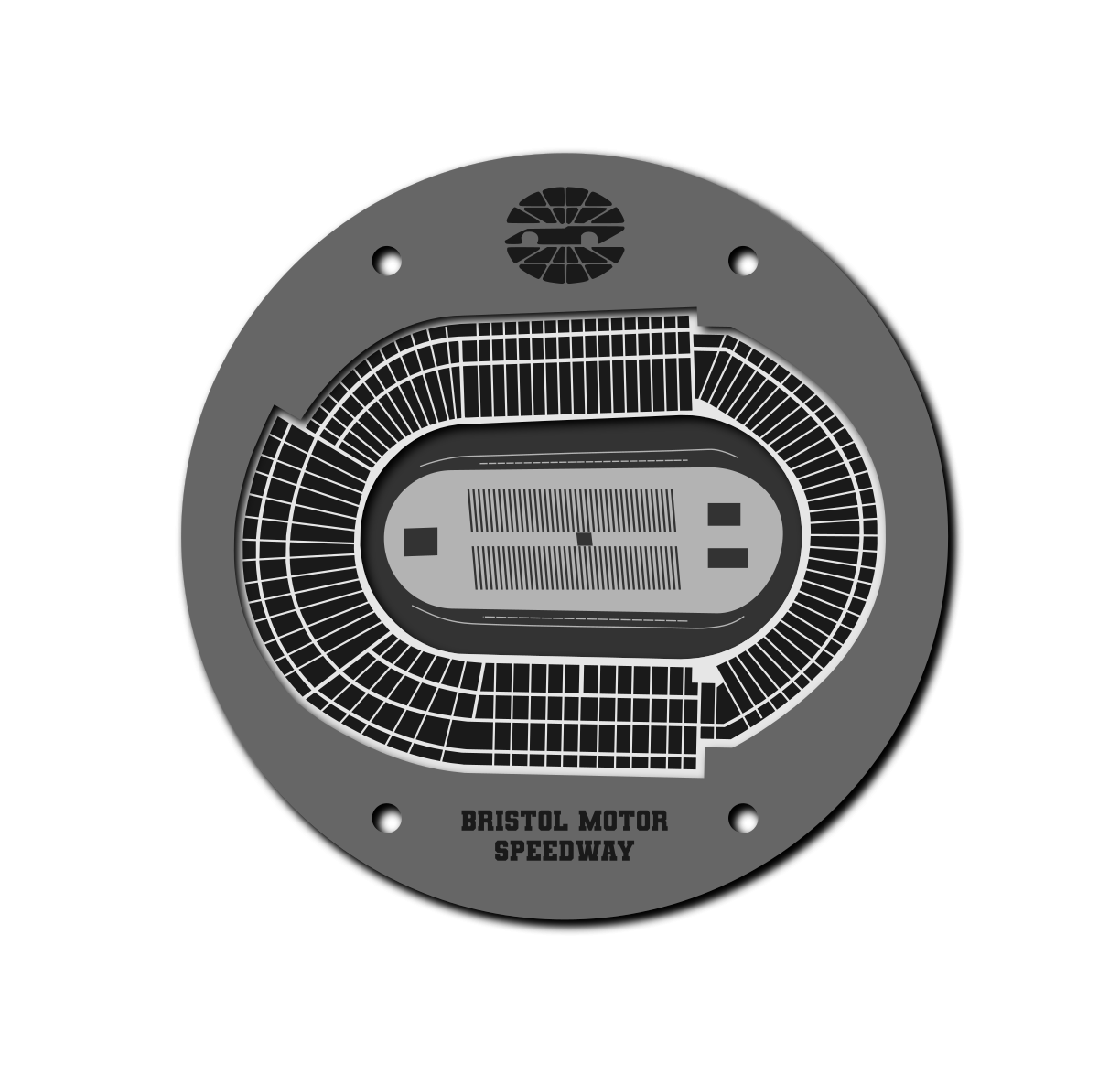 Bristol Motor Speedway Coaster SVG Nascar