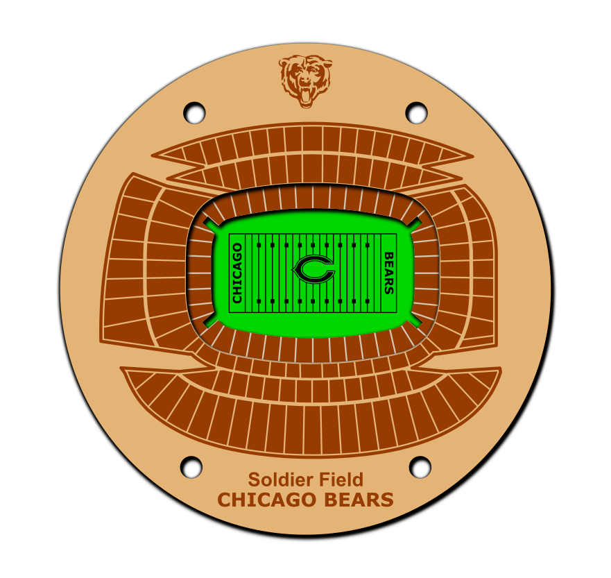 Chicago Bears Coaster SVG