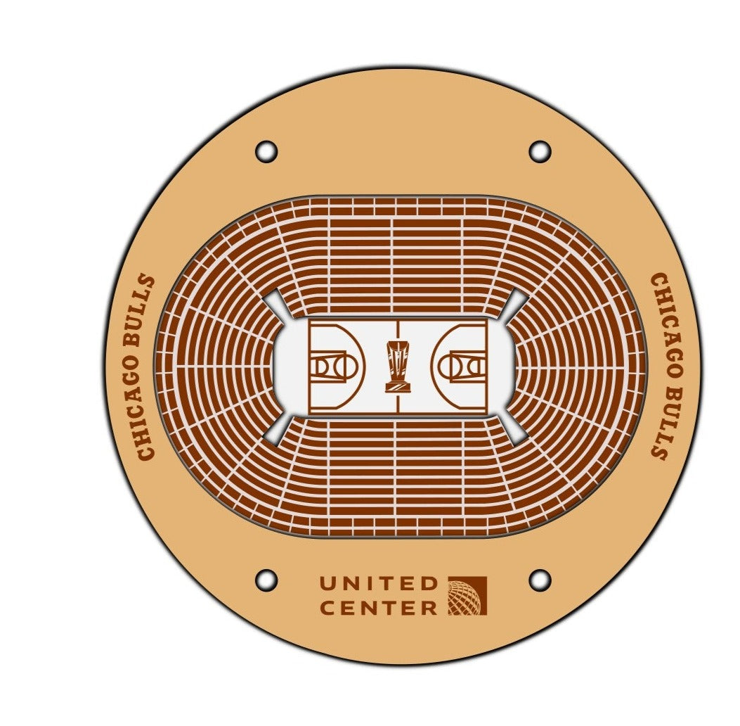 Chicago Bulls Basketball Stadium Coaster SVG