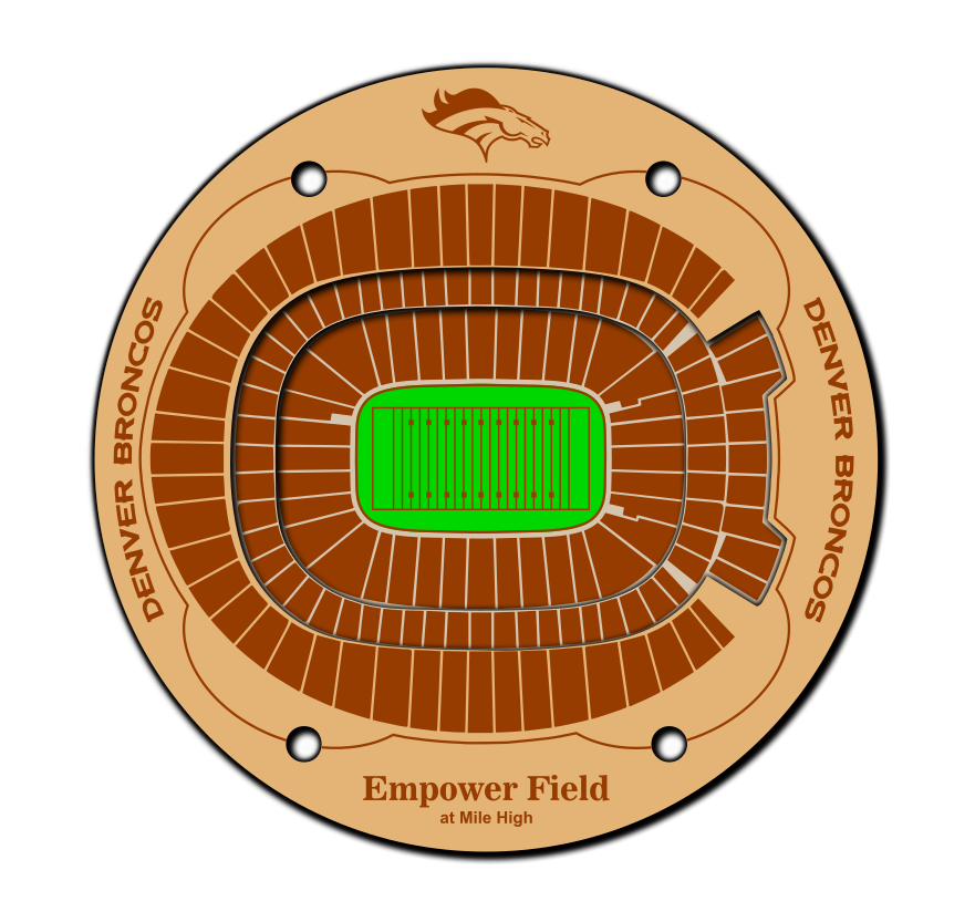 Denver Broncos Coaster SVG