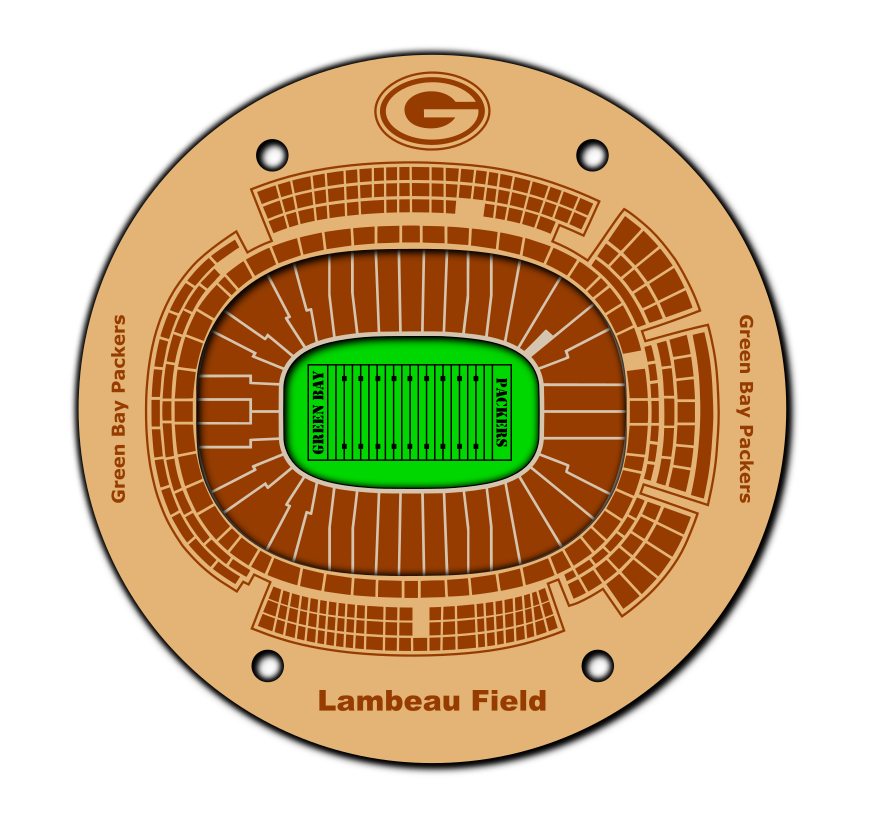 Green Bay Packer Coaster SVG