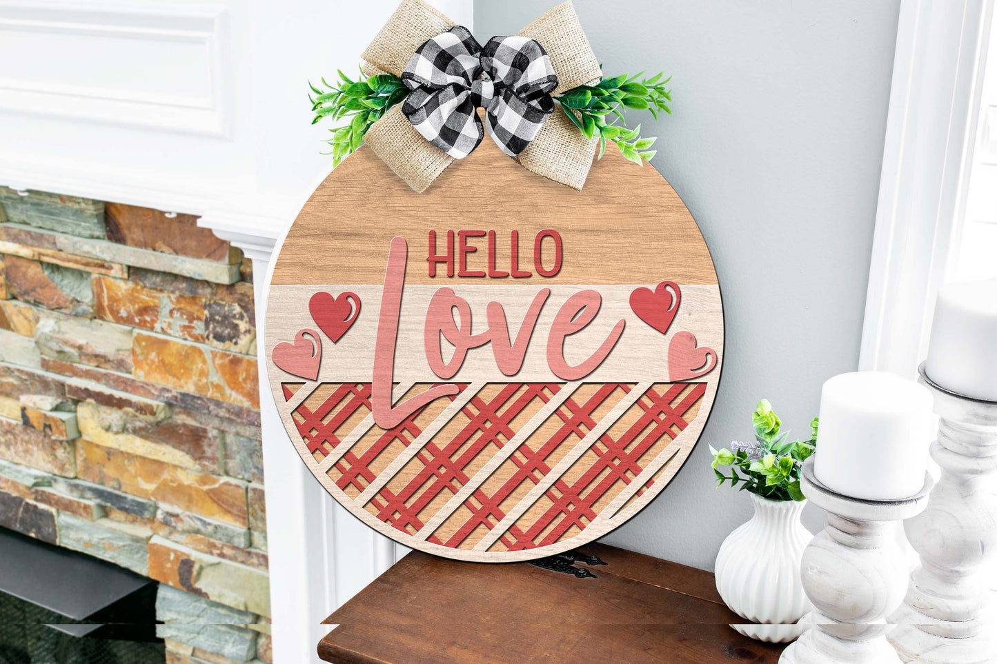 Hello Love Round Sign