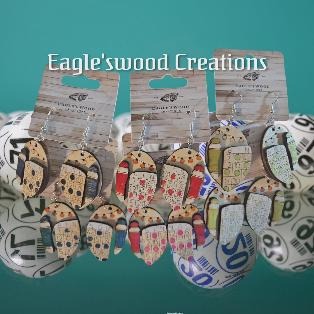 Bingo Card Earrings