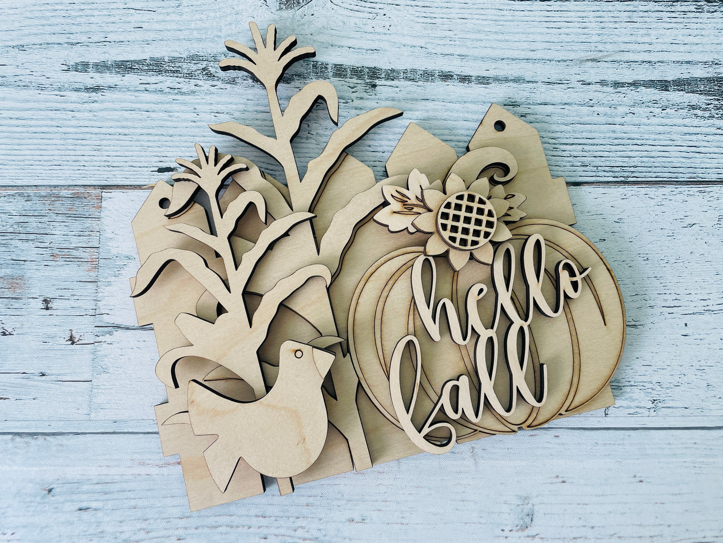DIY KIT Hello Fall Pumpkin sign