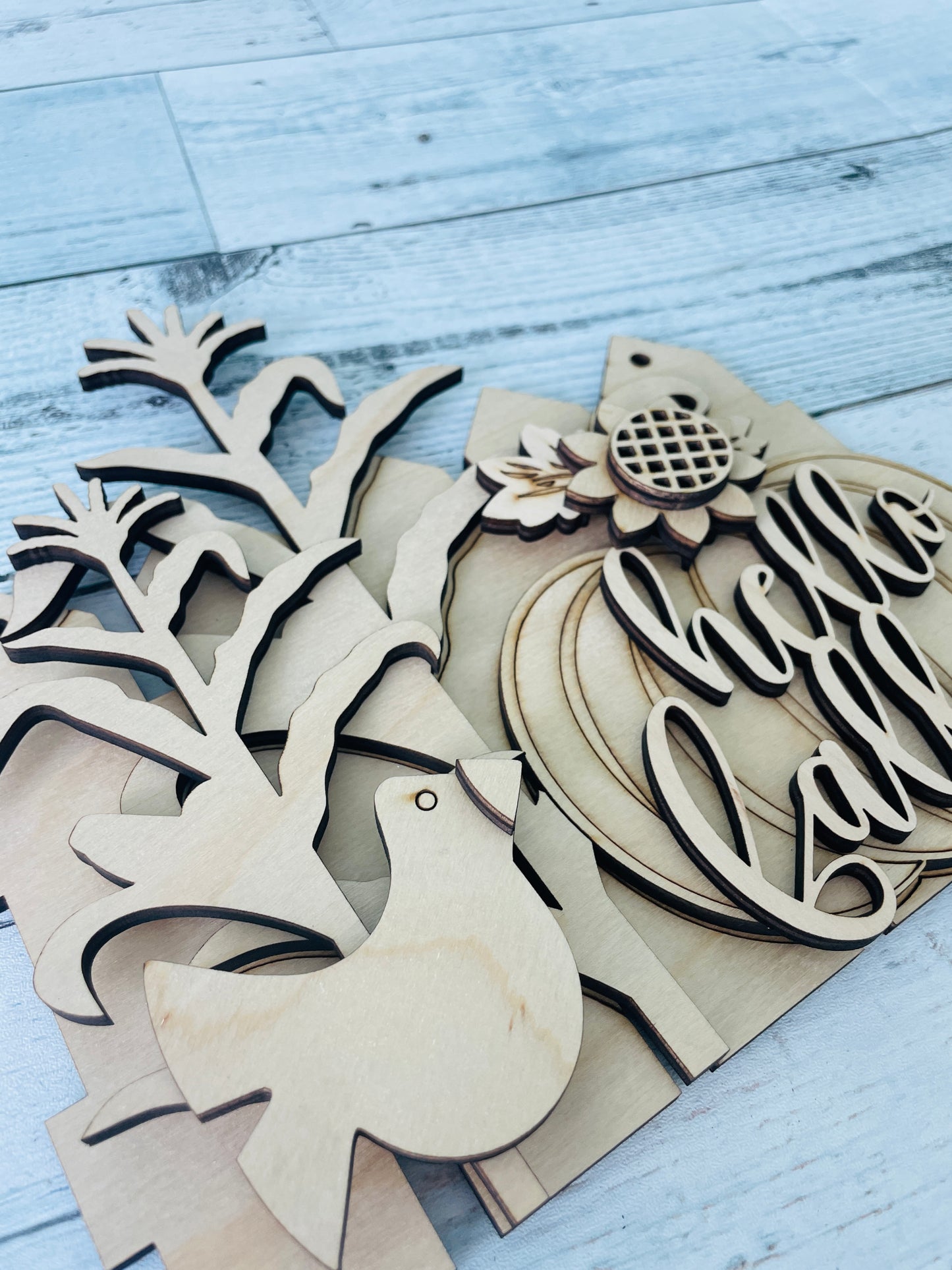 DIY KIT Hello Fall Pumpkin sign