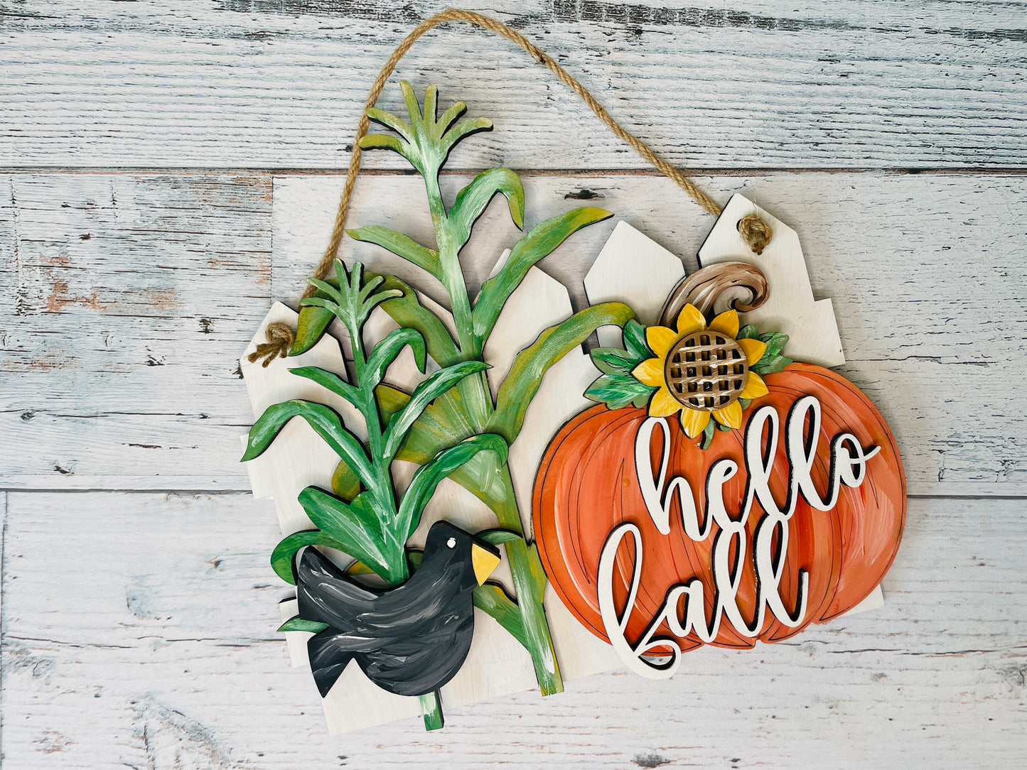 DIY KIT Hello Fall Pumpkin sign