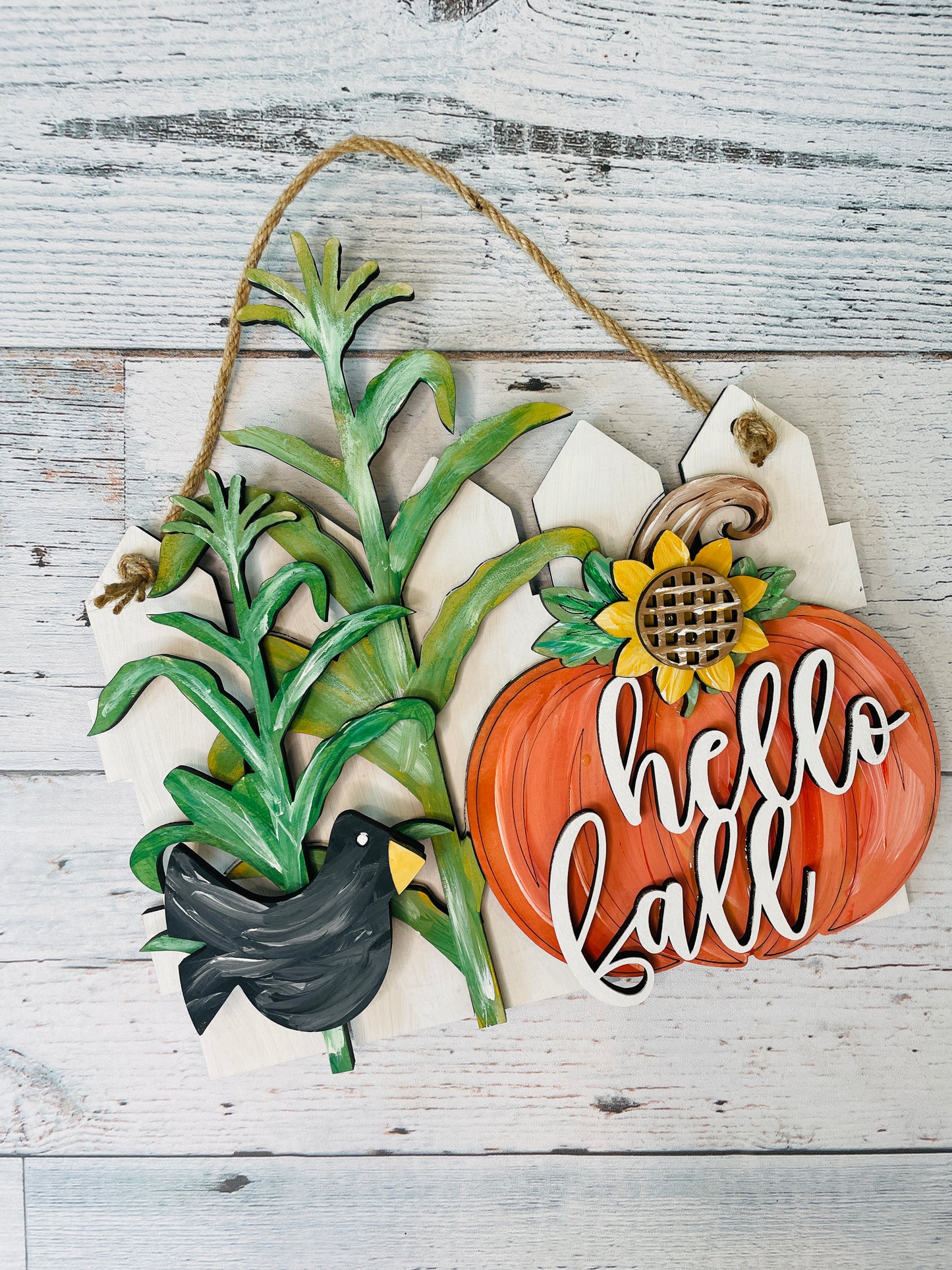 DIY KIT Hello Fall Pumpkin sign