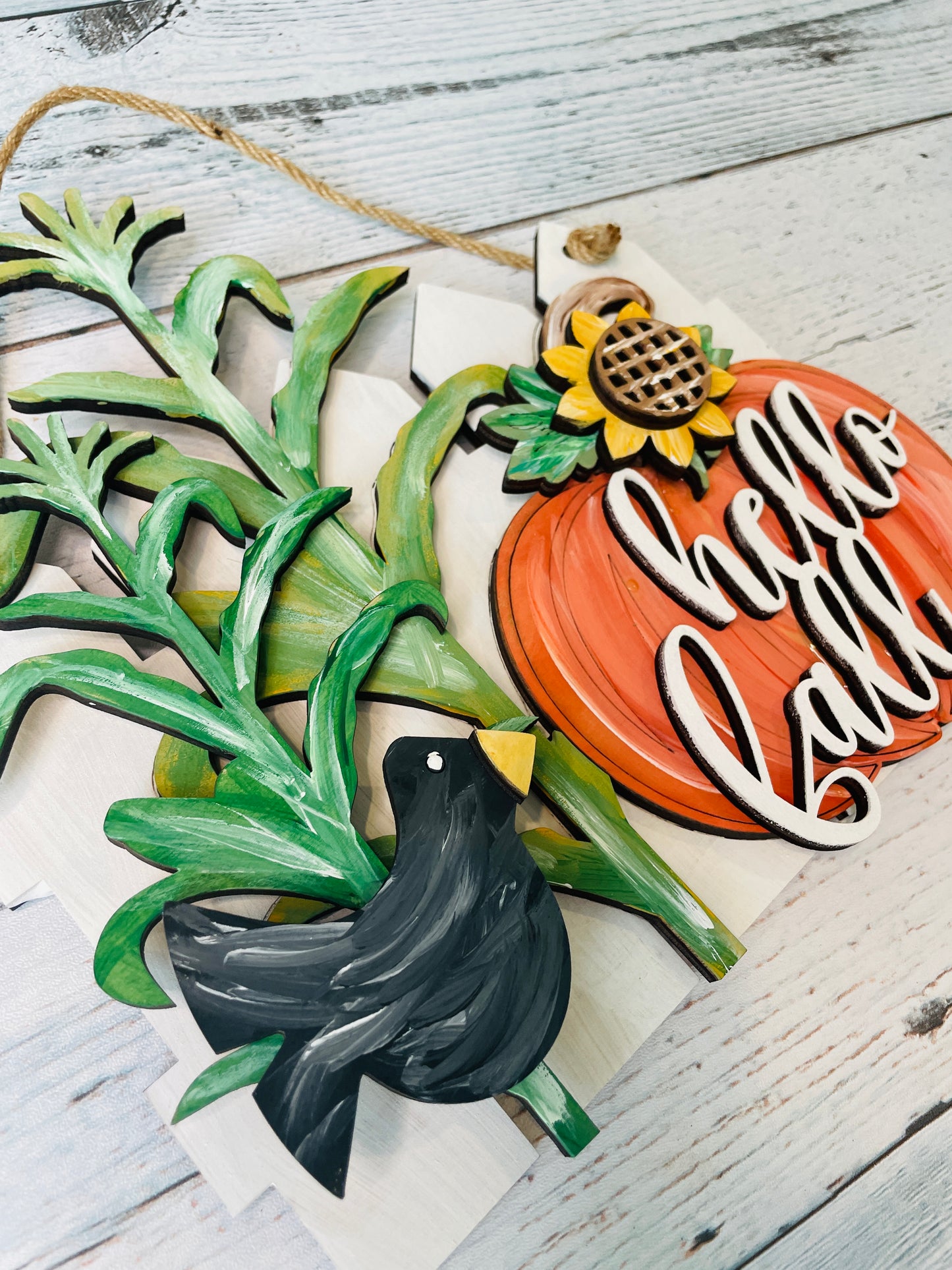 DIY KIT Hello Fall Pumpkin sign