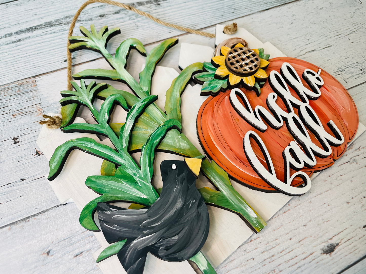 DIY KIT Hello Fall Pumpkin sign
