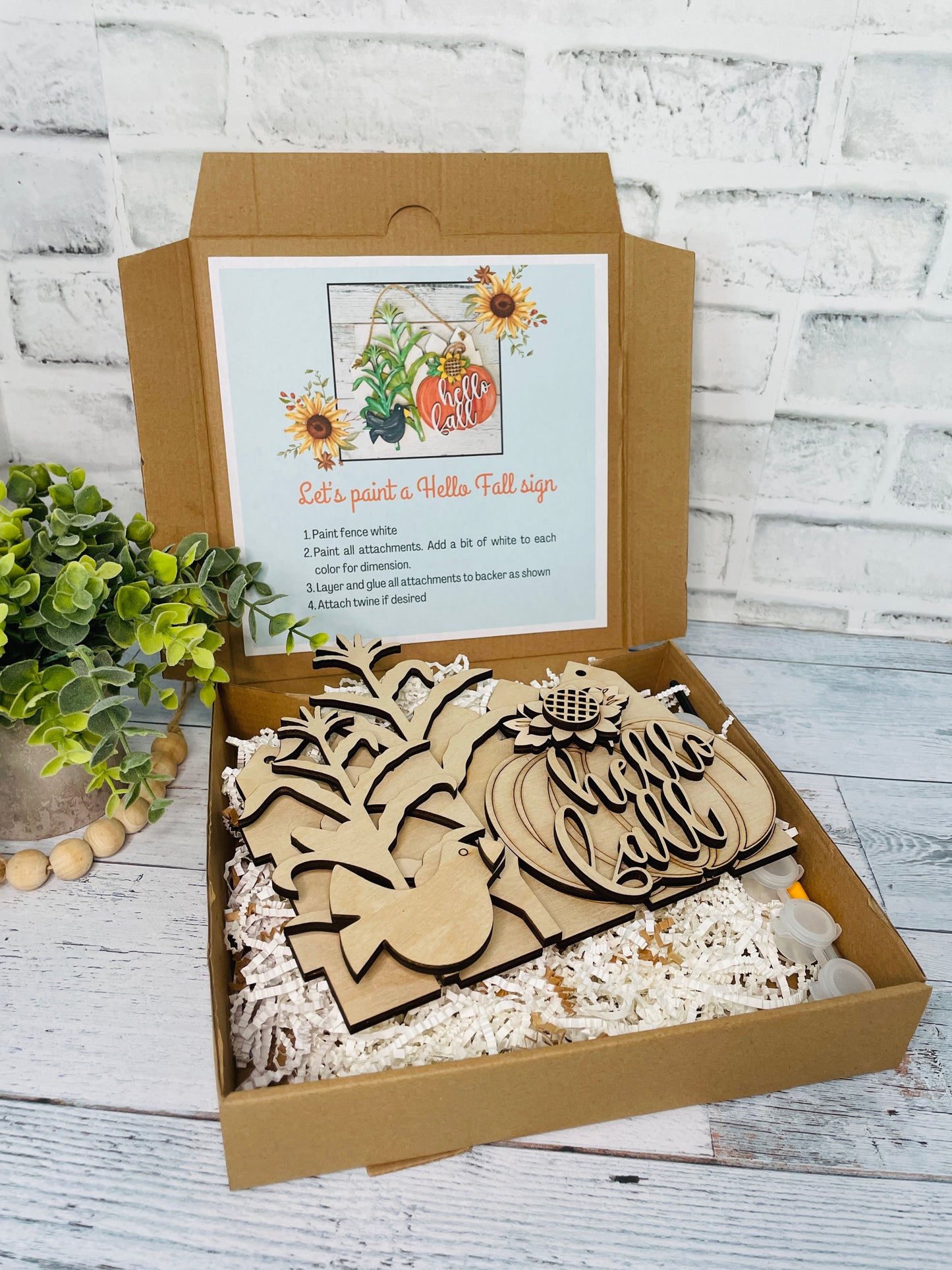 DIY KIT Hello Fall Pumpkin sign