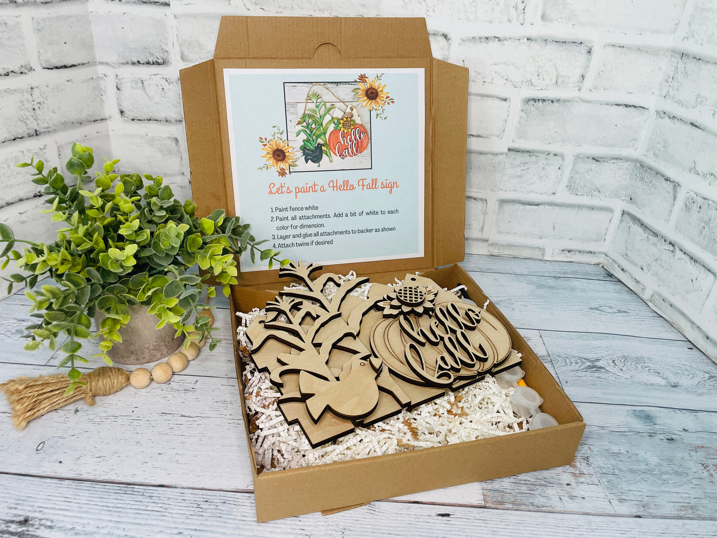 DIY KIT Hello Fall Pumpkin sign