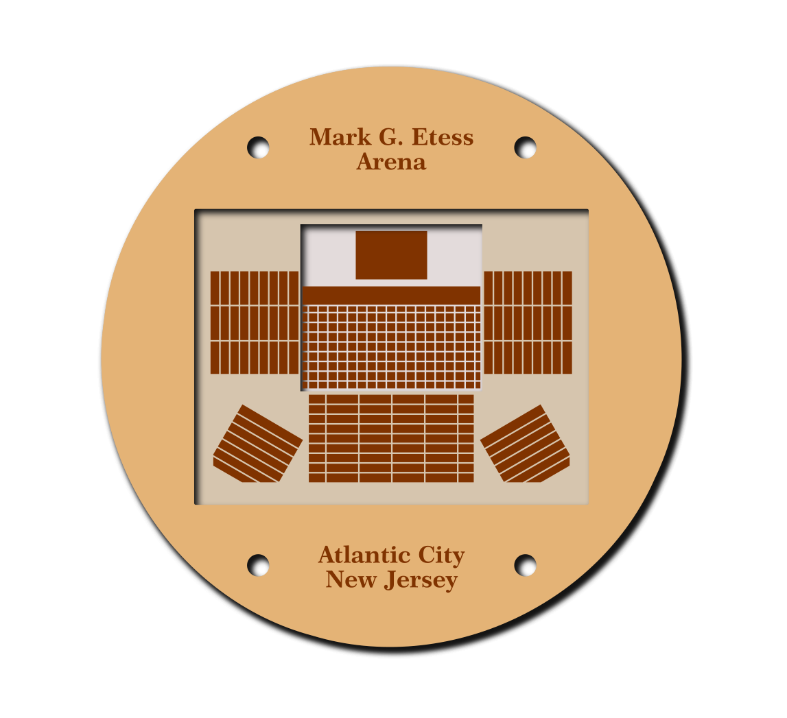 Mark G. Etess Arena Atlantic City Coaster SVG
