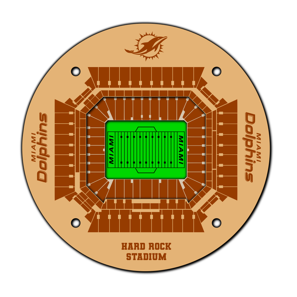 Miami Dolphins Coaster SVG