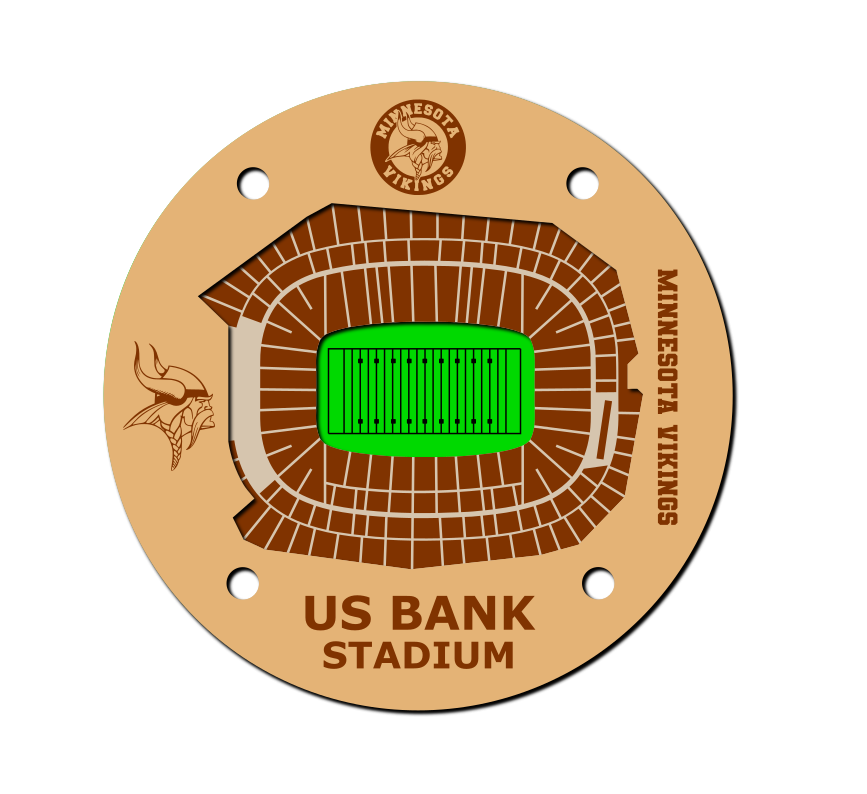NFL Stadium Coasters SVG File NFC North