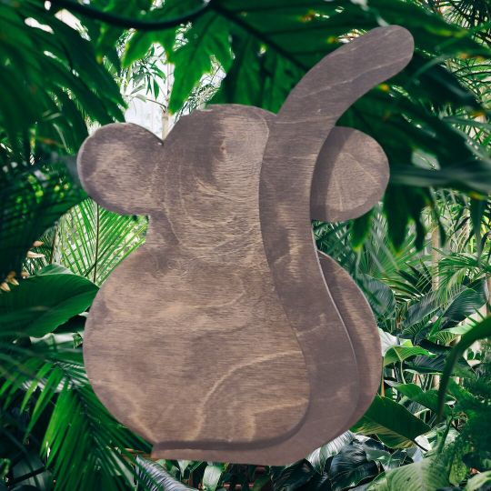 Wooden Shelf Sitting Monkey