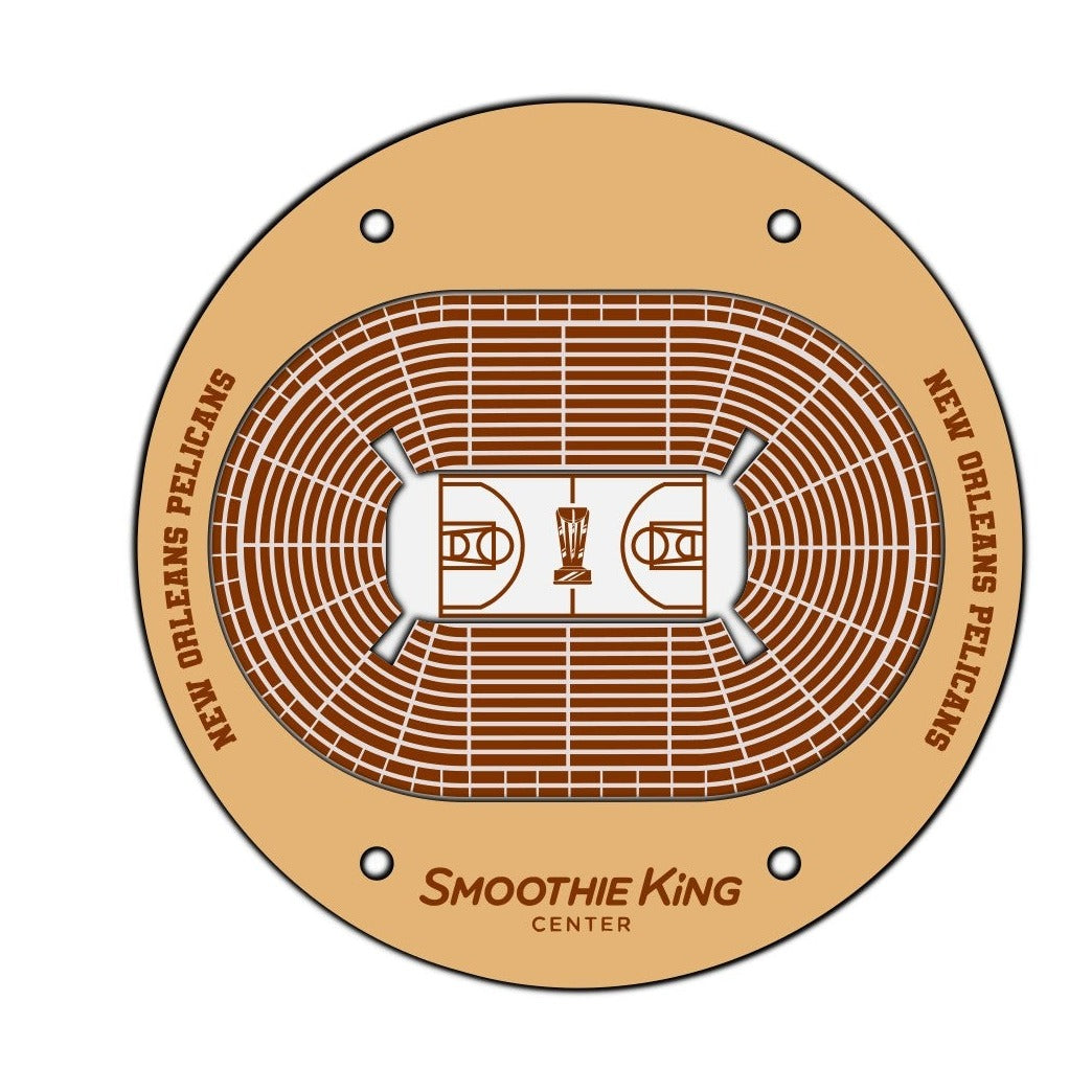 New Orleans Pelicans Basketball Stadium Coaster SVG