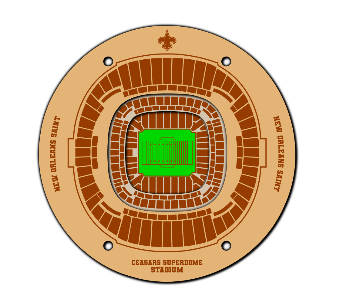 New Orleans Saints Coaster SVG