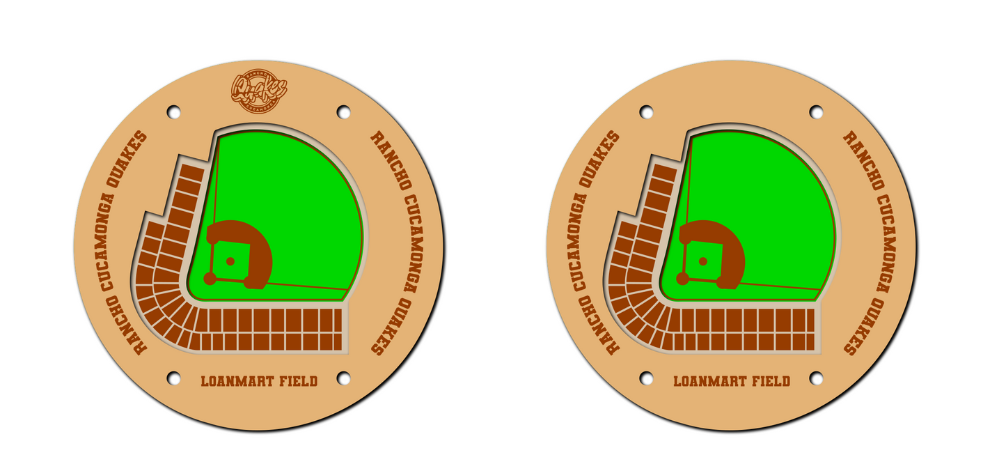 Rancho Cucamonga Quakes Stadium Coaster SVG