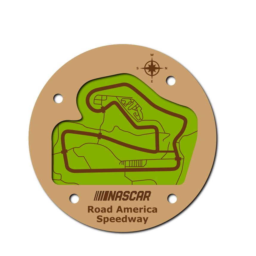 Road America Speedway Coaster SVG