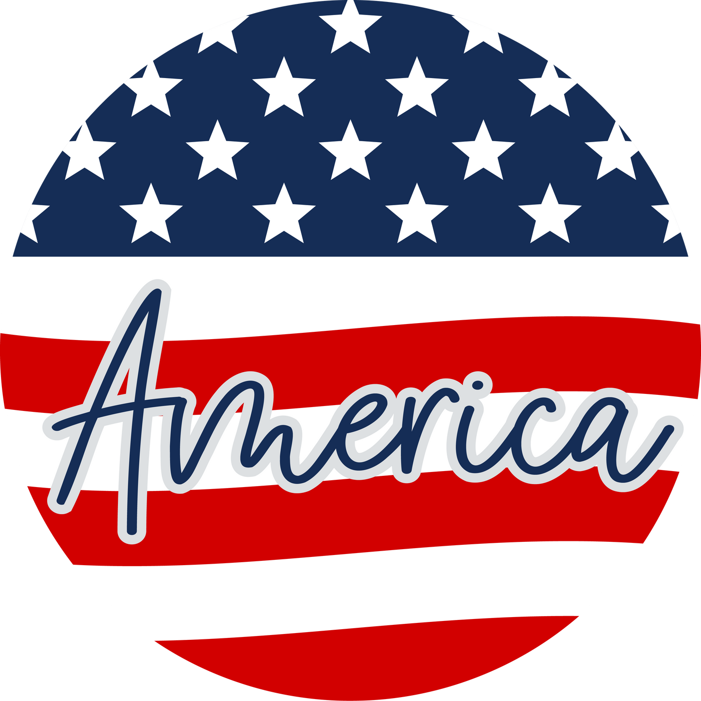 "America" Flag 10" Door Hanger