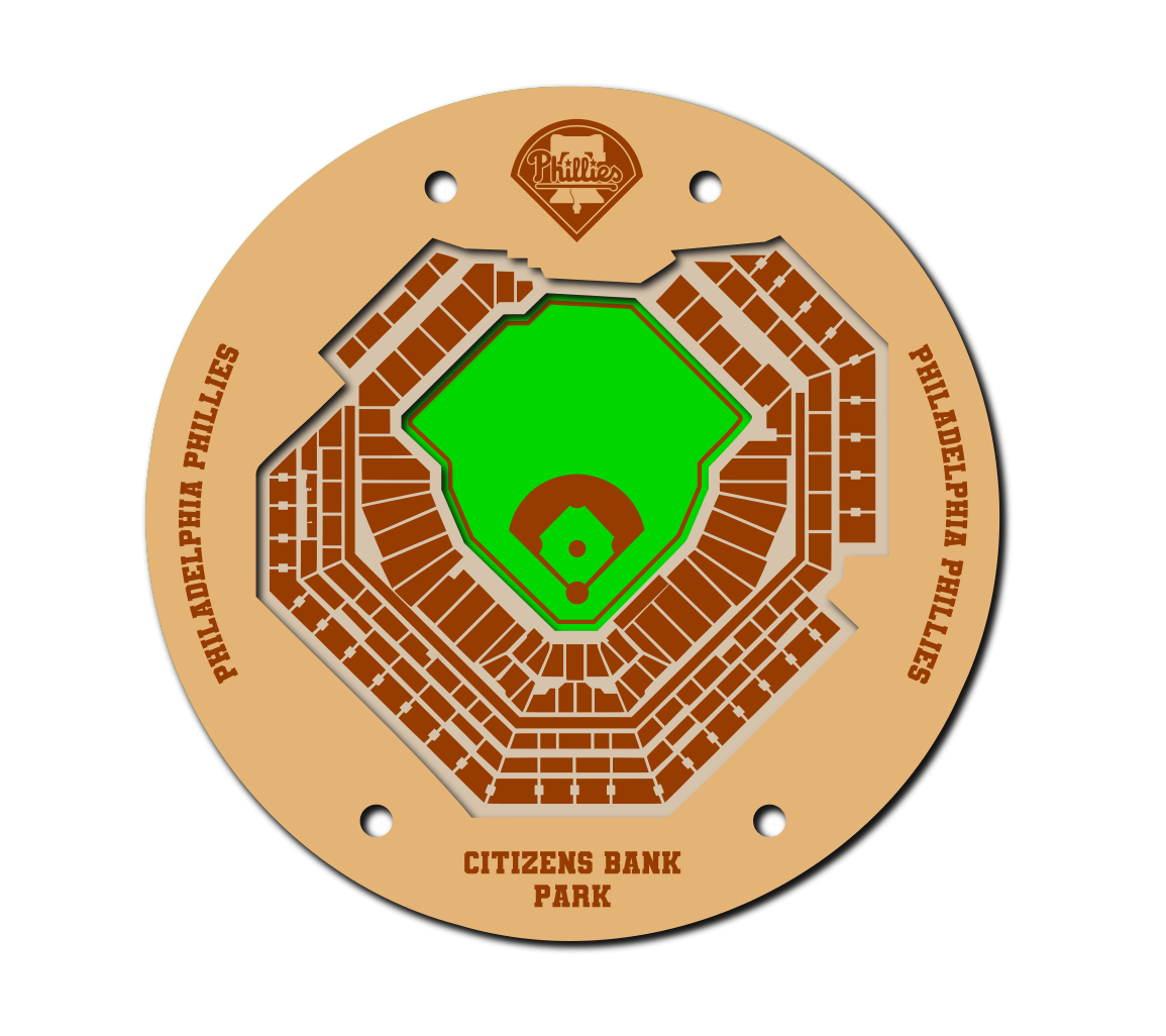 Philiadelphia Phillies Citizens Bank Stadium Coaster SVG