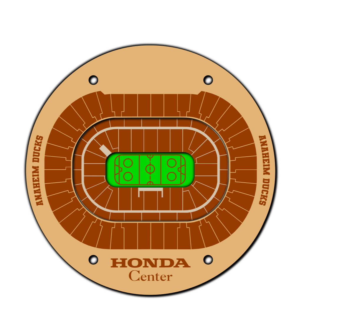 Anaheim Ducks Stadium Coaster SVG