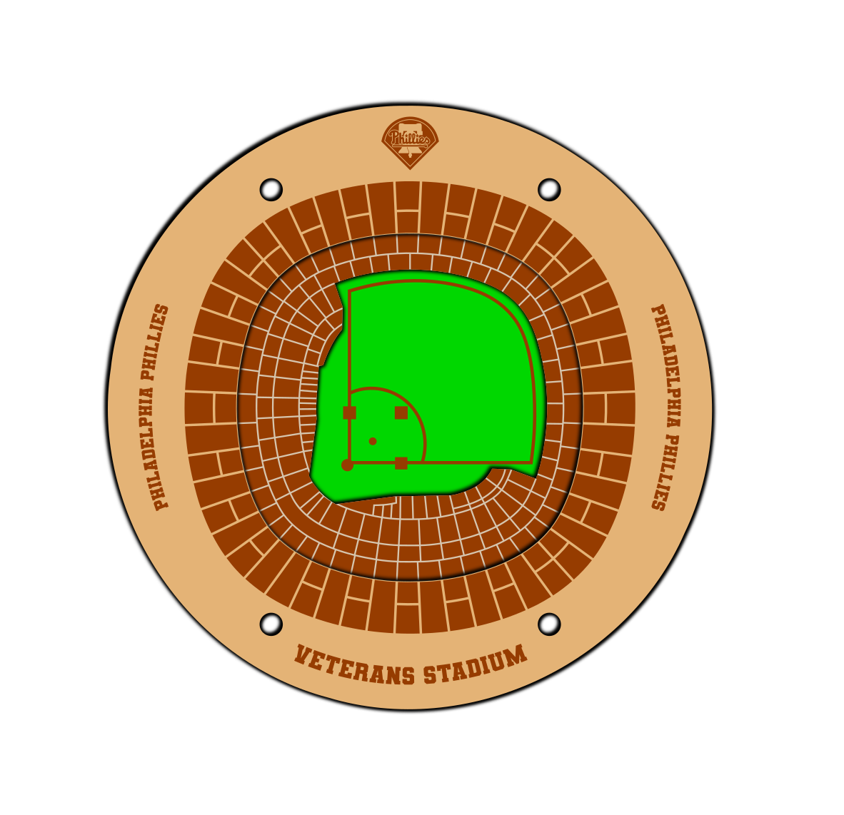Philiadelphia Phillies Veteran's Stadium SVG digital file
