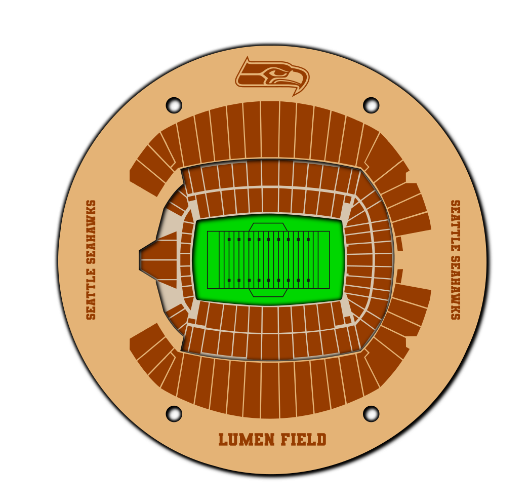 NFL Stadium Coasters SVG File Full 32 Team Set.