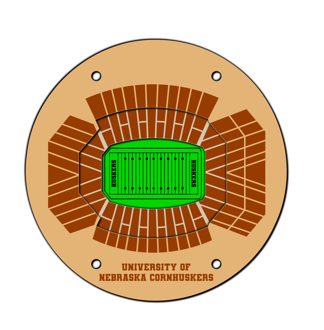 University of Nebraska Football Stadium - SVG file