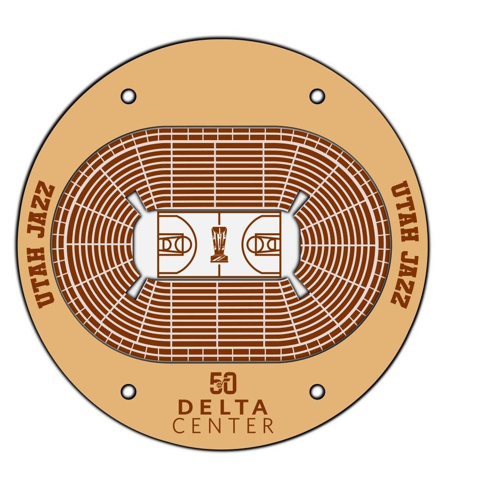 Utah Jazz Basketball Stadium Coaster SVG