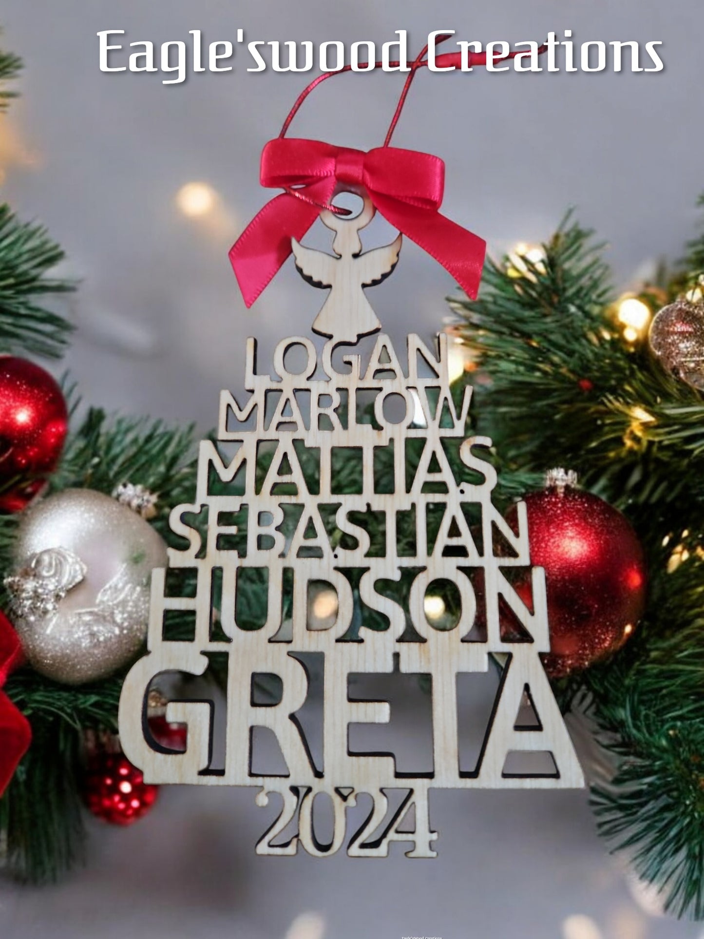 Custom Name Ornament Tree 2025