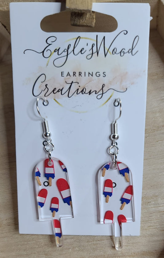 Bomb Pop Earrings in Acrylic