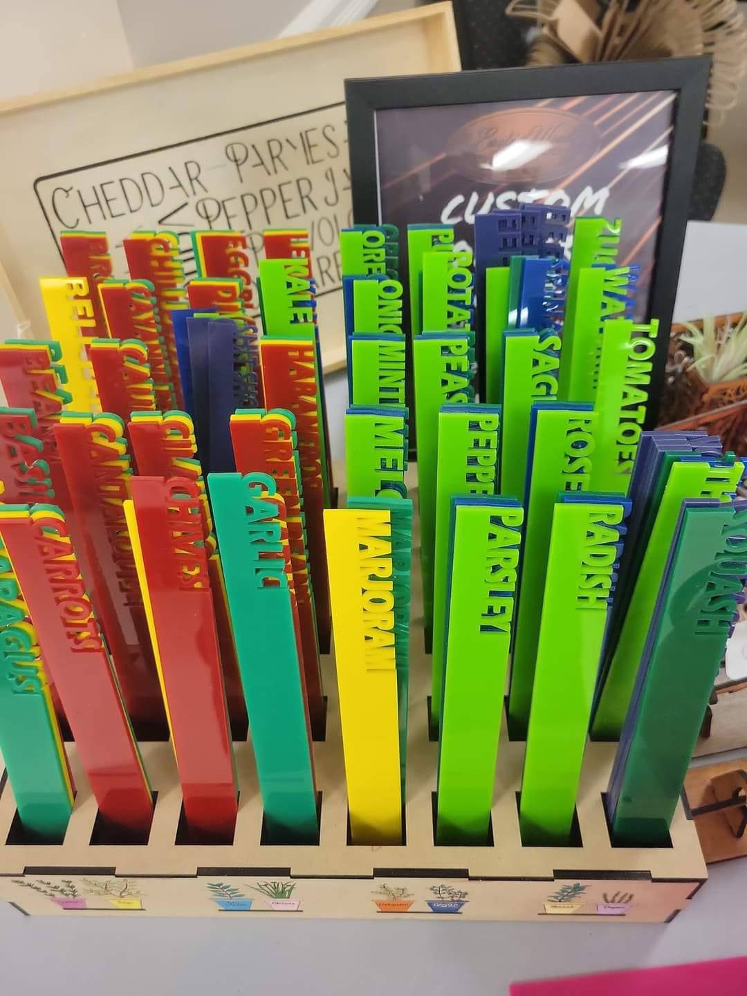 Acrylic Garden Markers I - Z