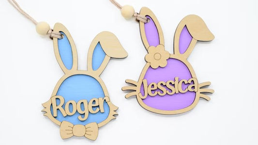 Personalized Easter Bunny or Chick Tags