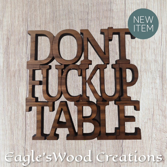 Don't Fuck Up Table BLOCK coasters 4"
