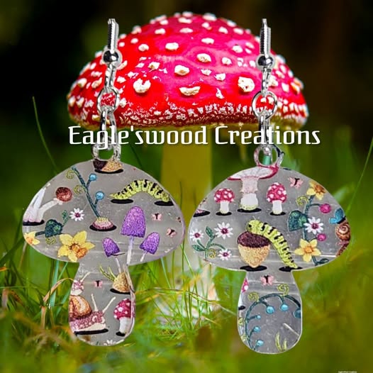 Acrylic Mushroom Earrings