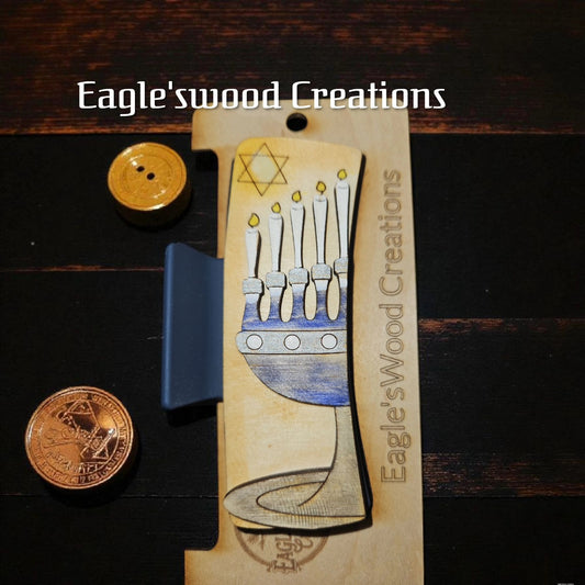 Menorrah Hairclip 4.1"