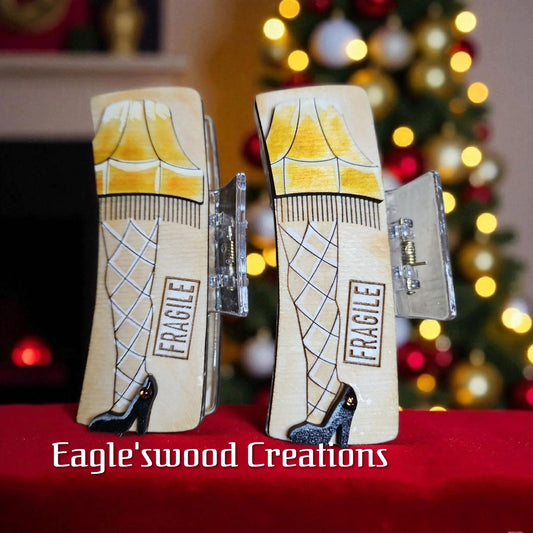 Fragile Leg Lamp Hairclip 4.1"