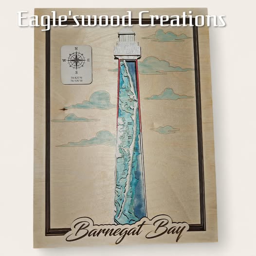 Barnegat Bay Multi Layered Lighthouse Plaque