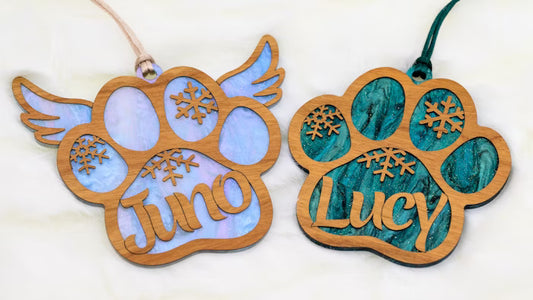 Personalized Paw Ornament